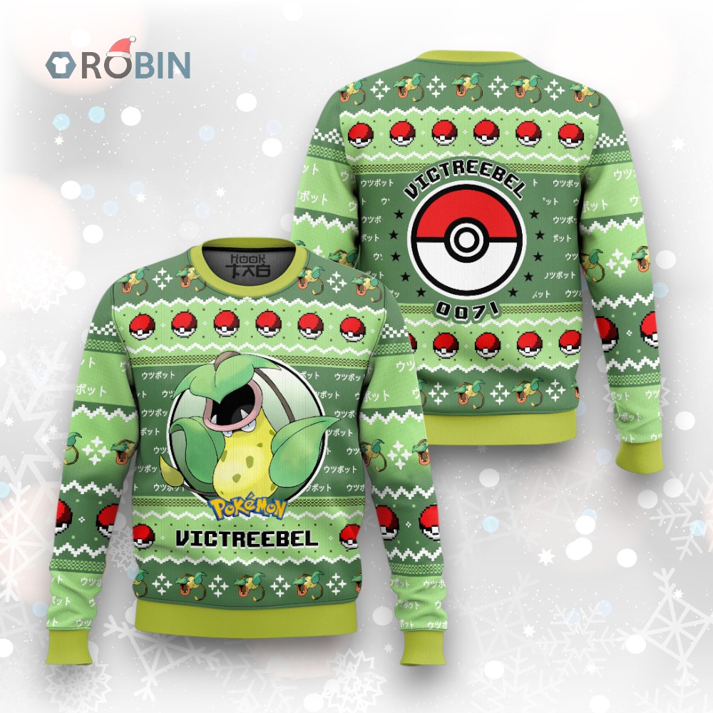 Pokemon Gen 1 Victreebel Ugly Christmas Sweater Pokemon Gen 1 Victreebel Ugly Christmas Sweater
