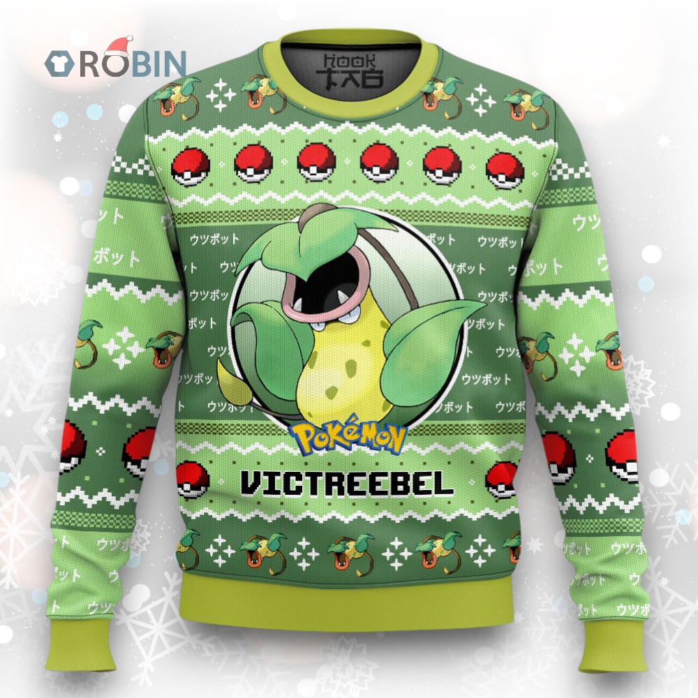 Pokemon Gen 1 Victreebel Ugly Christmas Sweater Pokemon Gen 1 Victreebel Ugly Christmas Sweater