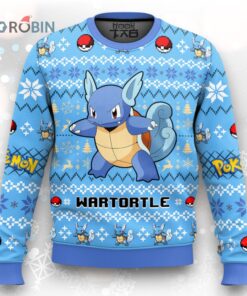 Pokemon Gen 1 Wartortle Ugly Christmas Sweater