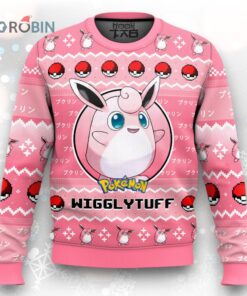 Pokemon Gen 1 Wigglytuff Ugly Christmas Sweater