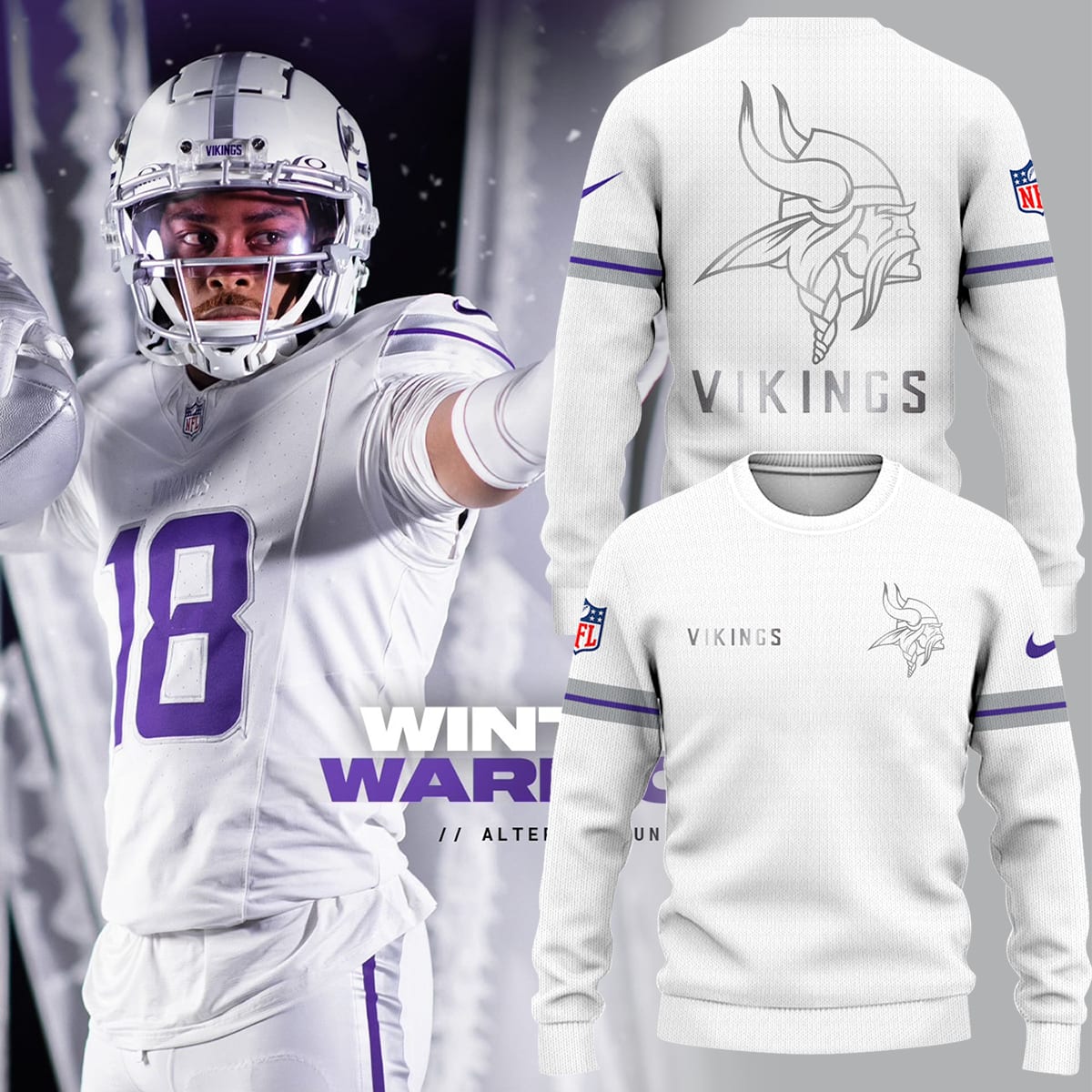Premium Minnesota Vikings Merch - Minnesota Vikings Football Limited Edition “Winter Warrior” - “Winter Warrior”, Vikings Gifts for Fans Premium Minnesota Vikings Merch - Minnesota Vikings Football Limited Edition “Winter Warrior” - “Winter Warrior”, Vikings Gifts for Fans