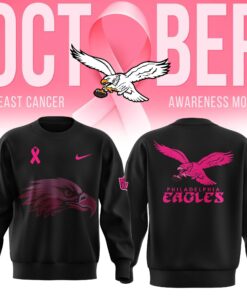 Premium Philadelphia Eagles Gear – Black Philadelphia Eagles Crucial Catch Club Pullover Sweatshirt PE01, Philadelphia Eagles Team Gifts