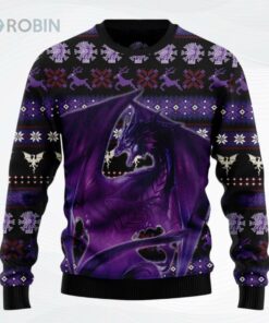 Purple Dragon Christmas Ugly Christmas Sweater Purple Dragon Christmas Ugly Christmas Sweater