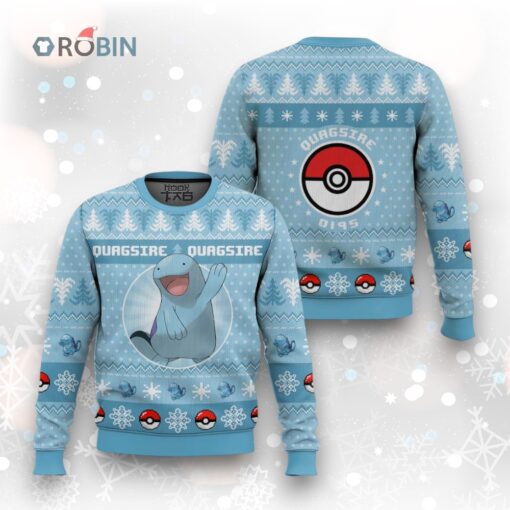 Quagsire Ugly Christmas Sweater   Pokemon Gen 2 Holiday Apparel