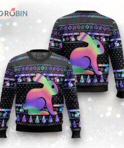 Rabbit Hologram Ugly Christmas Sweater