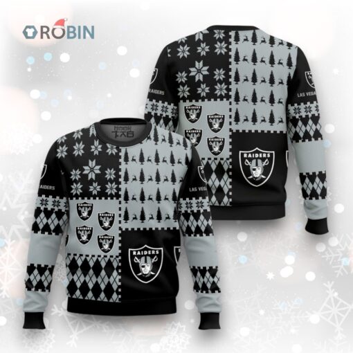 Raiders Christmas Holiday Party Raiders Fans Ugly Christmas Sweater   Narides