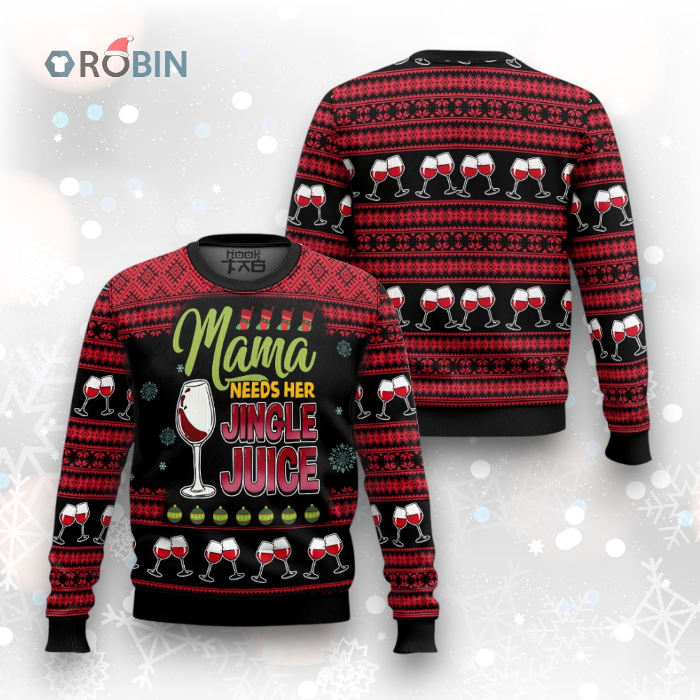Red Wine Mama Ugly Christmas Sweater Red Wine Mama Ugly Christmas Sweater
