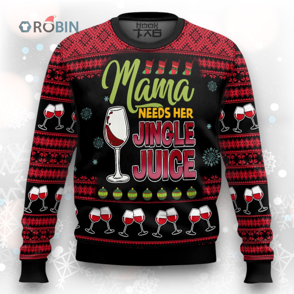 Red Wine Mama Ugly Christmas Sweater Red Wine Mama Ugly Christmas Sweater