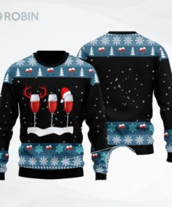 Red Wine Ugly Christmas Sweater, Sweatshirt