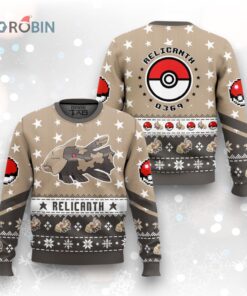 Relicanth Ugly Christmas Sweater   Pokemon Gen 3 Holiday Design