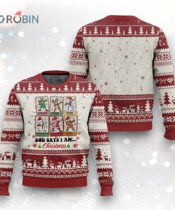 Religious Ugly Christmas Sweater God Says I Am Xmas Christian Bible Religious Ugly Christmas Sweater God Says I Am Xmas Christian Bible