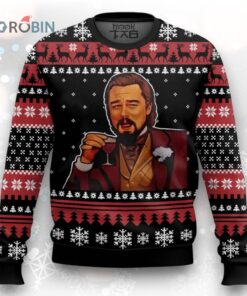 Retro Leonardo Dicaprio Meme Ugly Christmas Sweater Retro Leonardo Dicaprio Meme Ugly Christmas Sweater