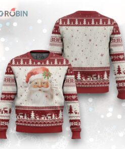 Retro Vintage Christmas Santa Claus Face Xmas Old Fashioned Ugly Christmas Sweater