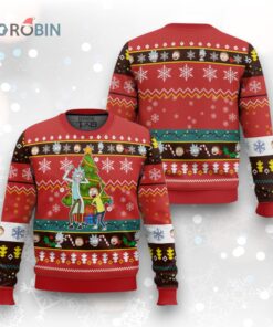 Rick And Morty Red Ugly Christmas Sweater