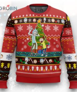 Rick And Morty Red Ugly Christmas Sweater