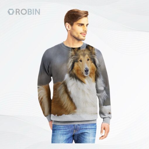 Rough Collie Ugly Christmas Sweater, Sweatshirt