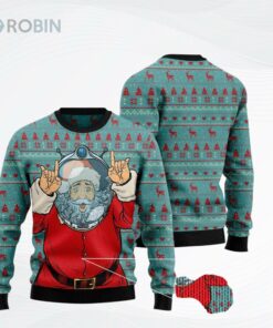 Santa Claus Astronaut Ugly Christmas Sweater