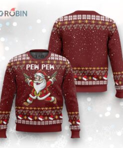 Santa Claus Pew Pew Ugly Christmas Sweater