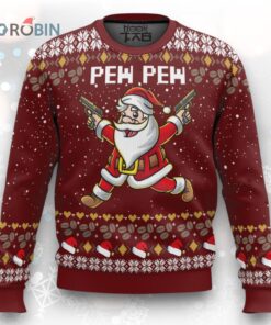 Santa Claus Pew Pew Ugly Christmas Sweater