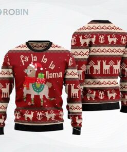 Santa Fa La La La Ilama Ugly Christmas Sweater, Sweatshirt
