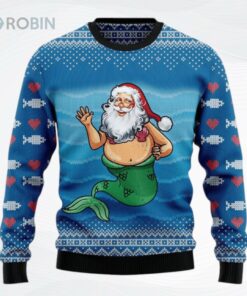 Santa Mermaid Ugly Christmas Sweater