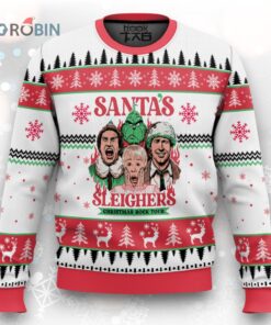 Santa Sleighers Ugly Christmas Sweater Santa Sleighers Ugly Christmas Sweater