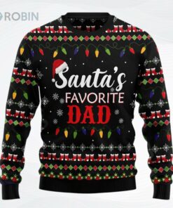 Santas Favorite Dad Christmas Ugly Christmas Sweater