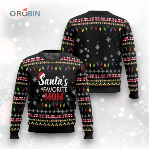 Santa’s Favorite Mom Ugly Christmas Sweater