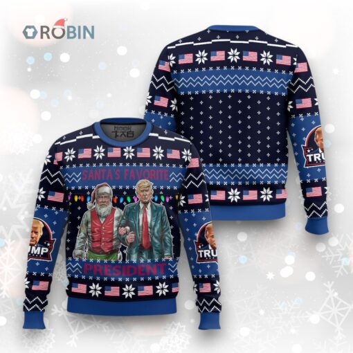 Santa’s Favorite President Trump Christmas Ugly Christmas Sweater