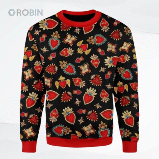 Scared Heart Ugly Christmas Sweater, Sweatshirt