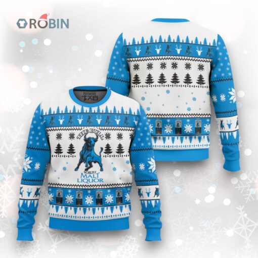 Schiltz Malt Liquor Ugly Christmas Sweater