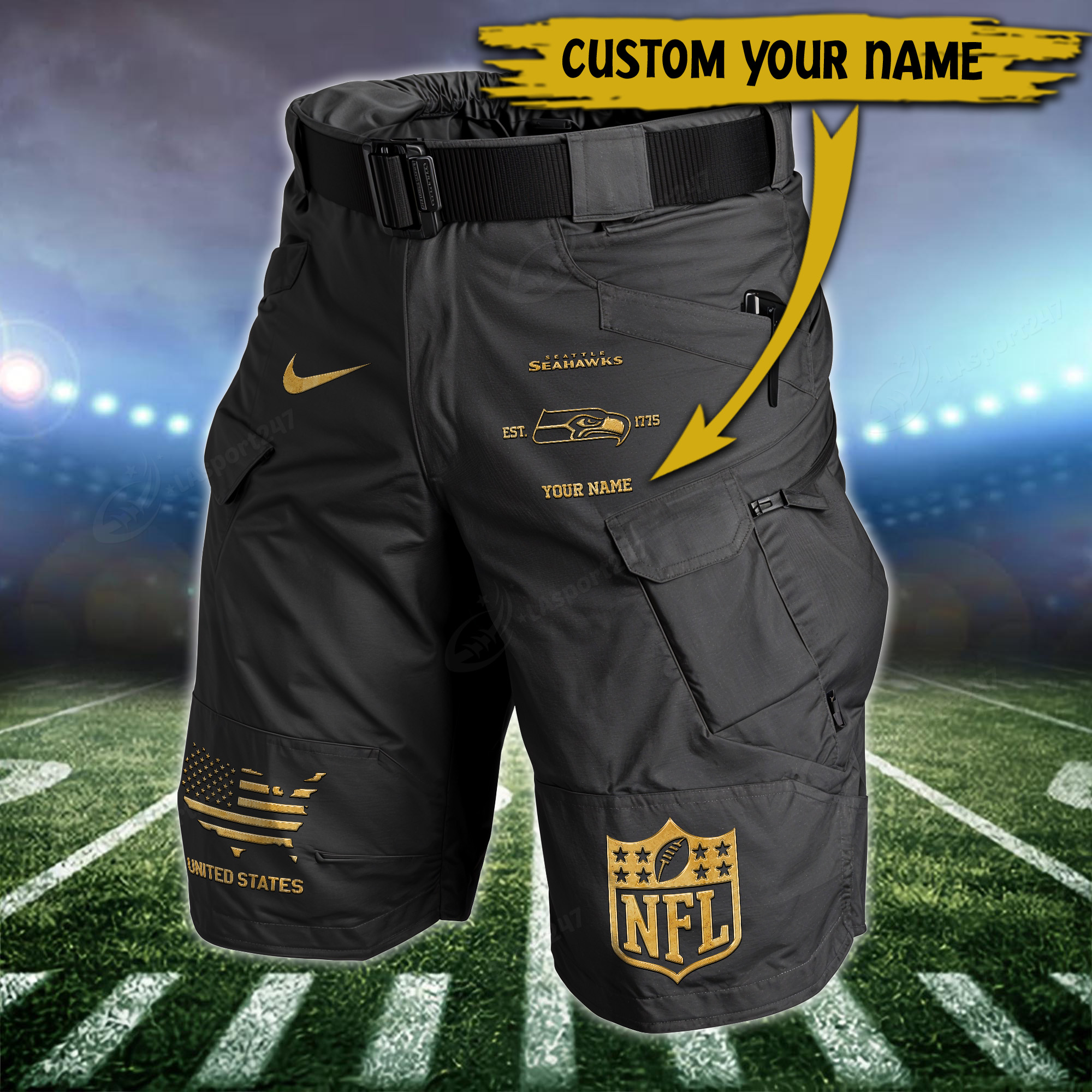 Seattle Seahawks Limited Edition Men Tactical Shorts, Seahawks Gifts for Fans Seattle Seahawks Limited Edition Men Tactical Shorts, Seahawks Gifts for Fans