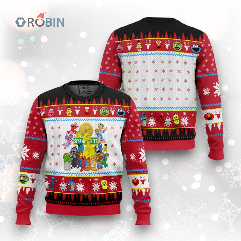 Sesame Street Ugly Christmas Sweater Sesame Street Ugly Christmas Sweater