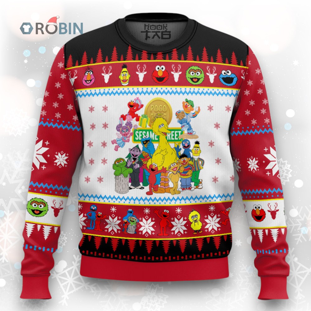 Sesame Street Ugly Christmas Sweater Sesame Street Ugly Christmas Sweater