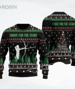 Shoot For The Stars Ugly Christmas Sweater, Sweatshirt