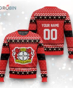 Soccer Team Bayer Leverkusen Christmas Ugly Christmas Sweater