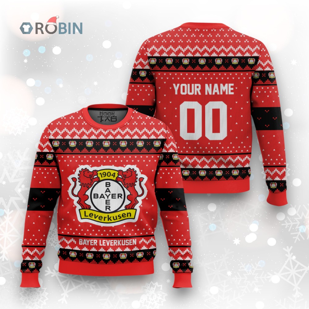 Soccer Team Bayer Leverkusen Christmas Ugly Christmas Sweater Soccer Team Bayer Leverkusen Christmas Ugly Christmas Sweater