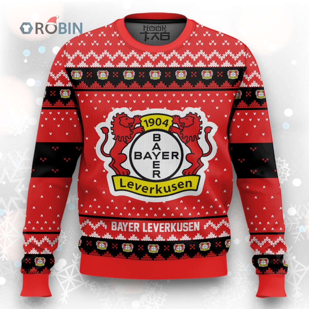 Soccer Team Bayer Leverkusen Christmas Ugly Christmas Sweater Soccer Team Bayer Leverkusen Christmas Ugly Christmas Sweater