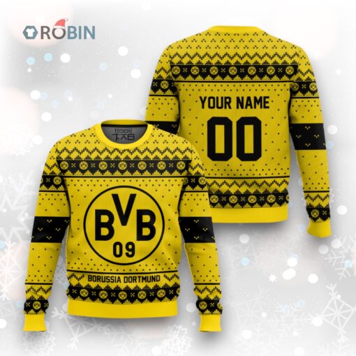 Soccer Team Borussia Dortmund Christmas Ugly Christmas Sweater