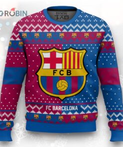 Soccer Team FC Barcelona Christmas Ugly Christmas Sweater