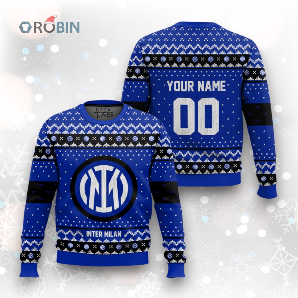 Soccer Team Inter Milan Christmas Ugly Christmas Sweater Soccer Team Inter Milan Christmas Ugly Christmas Sweater