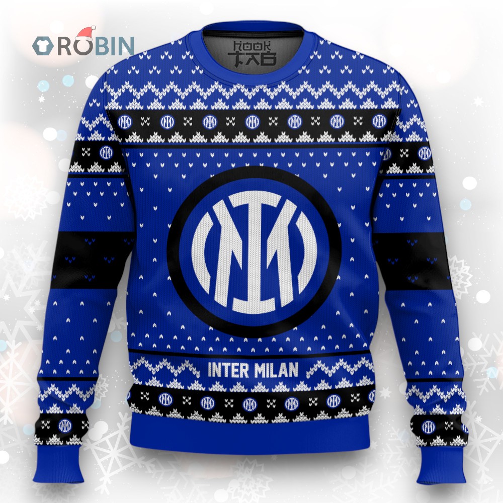 Soccer Team Inter Milan Christmas Ugly Christmas Sweater Soccer Team Inter Milan Christmas Ugly Christmas Sweater