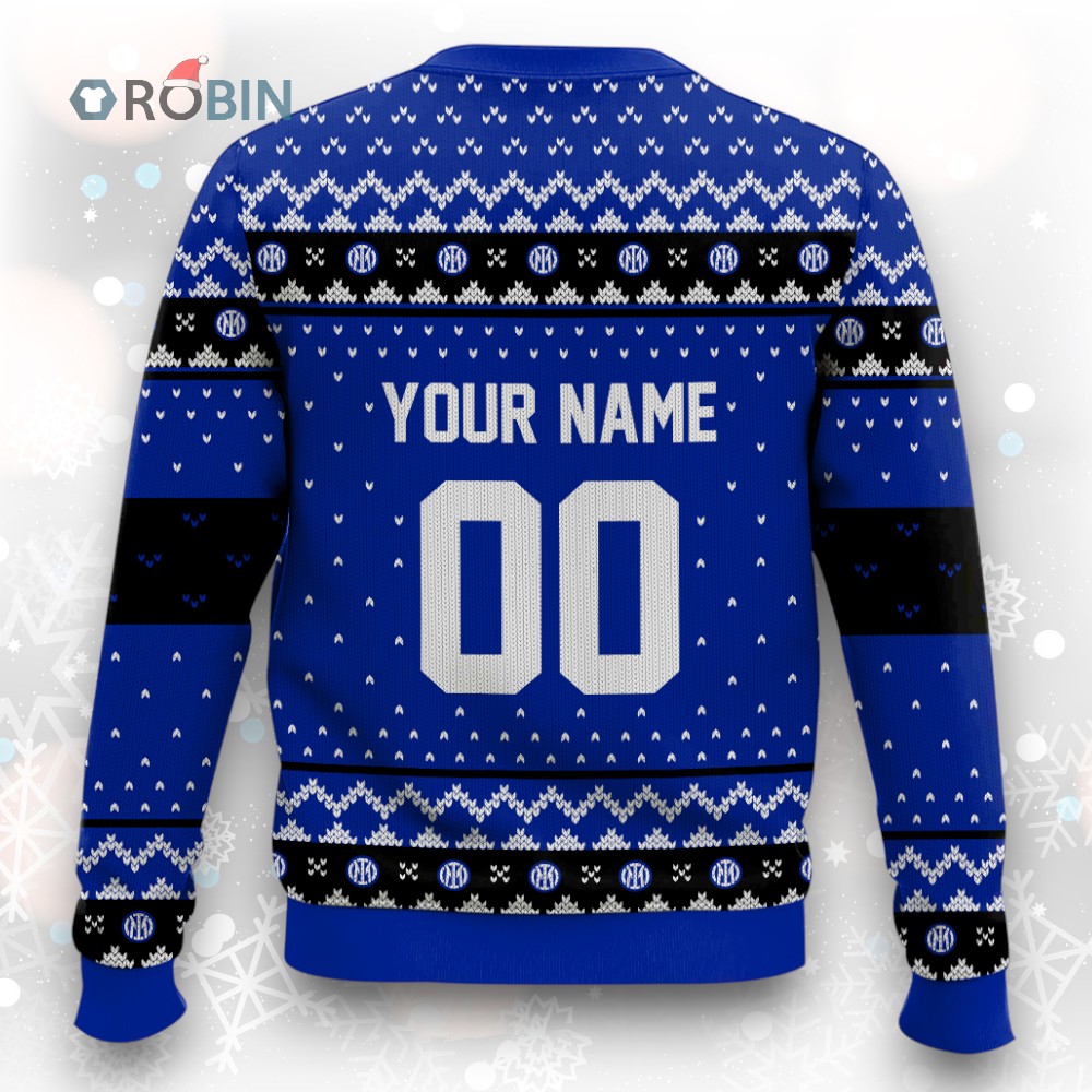Soccer Team Inter Milan Christmas Ugly Christmas Sweater Soccer Team Inter Milan Christmas Ugly Christmas Sweater