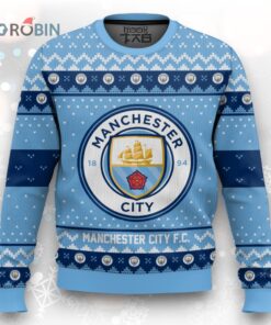 Soccer Team Manchester City F.C. Christmas Ugly Christmas Sweater