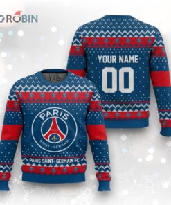 Soccer Team Paris Saint Germain FC Christmas Ugly Christmas Sweater