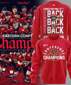 Special Edition Florida Panthers Back-To Back-To-Back Eastern Conference Champions Sweatshirt 2025, Florida Panthers Gear