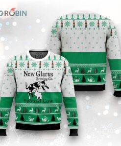 Spotted Ugly Christmas Sweater   Fun Holiday Design  New Glarus Style Spotted Ugly Christmas Sweater   Fun Holiday Design  New Glarus Style
