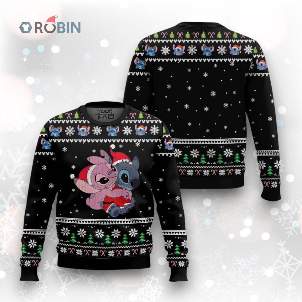 Stitch and Angel Stitch Ugly Christmas Sweater Stitch and Angel Stitch Ugly Christmas Sweater