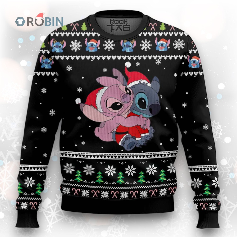 Stitch and Angel Stitch Ugly Christmas Sweater Stitch and Angel Stitch Ugly Christmas Sweater