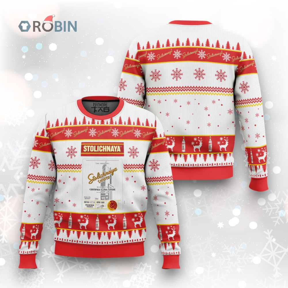 Stolichnaya Vodka Ugly Christmas Sweater Stolichnaya Vodka Ugly Christmas Sweater